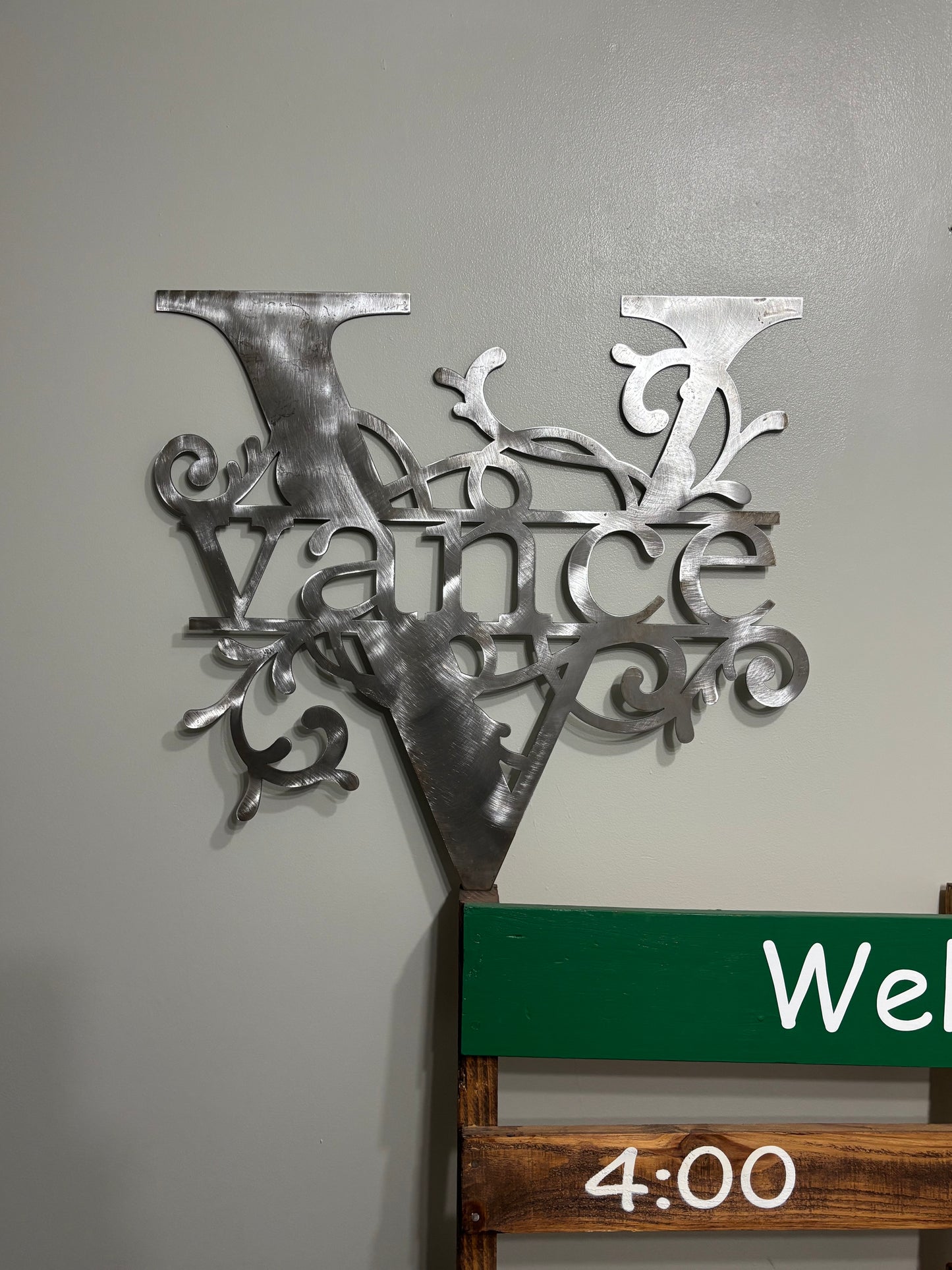 Custom metal name signs