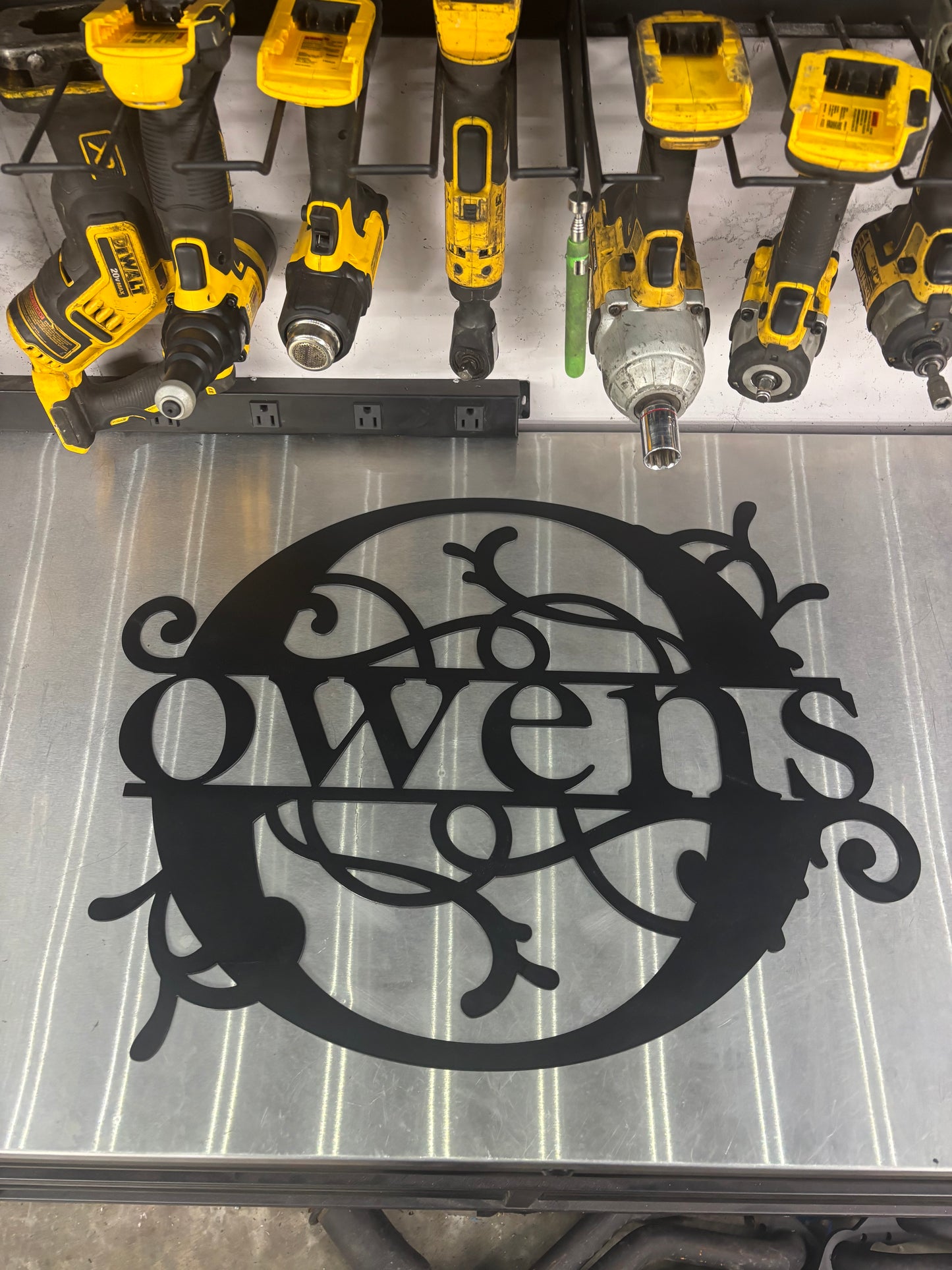 Custom metal name signs