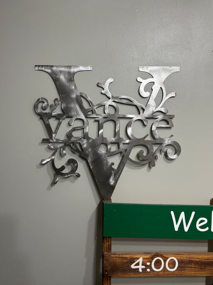 Custom metal name signs