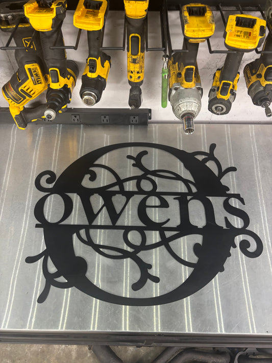 Custom metal name signs